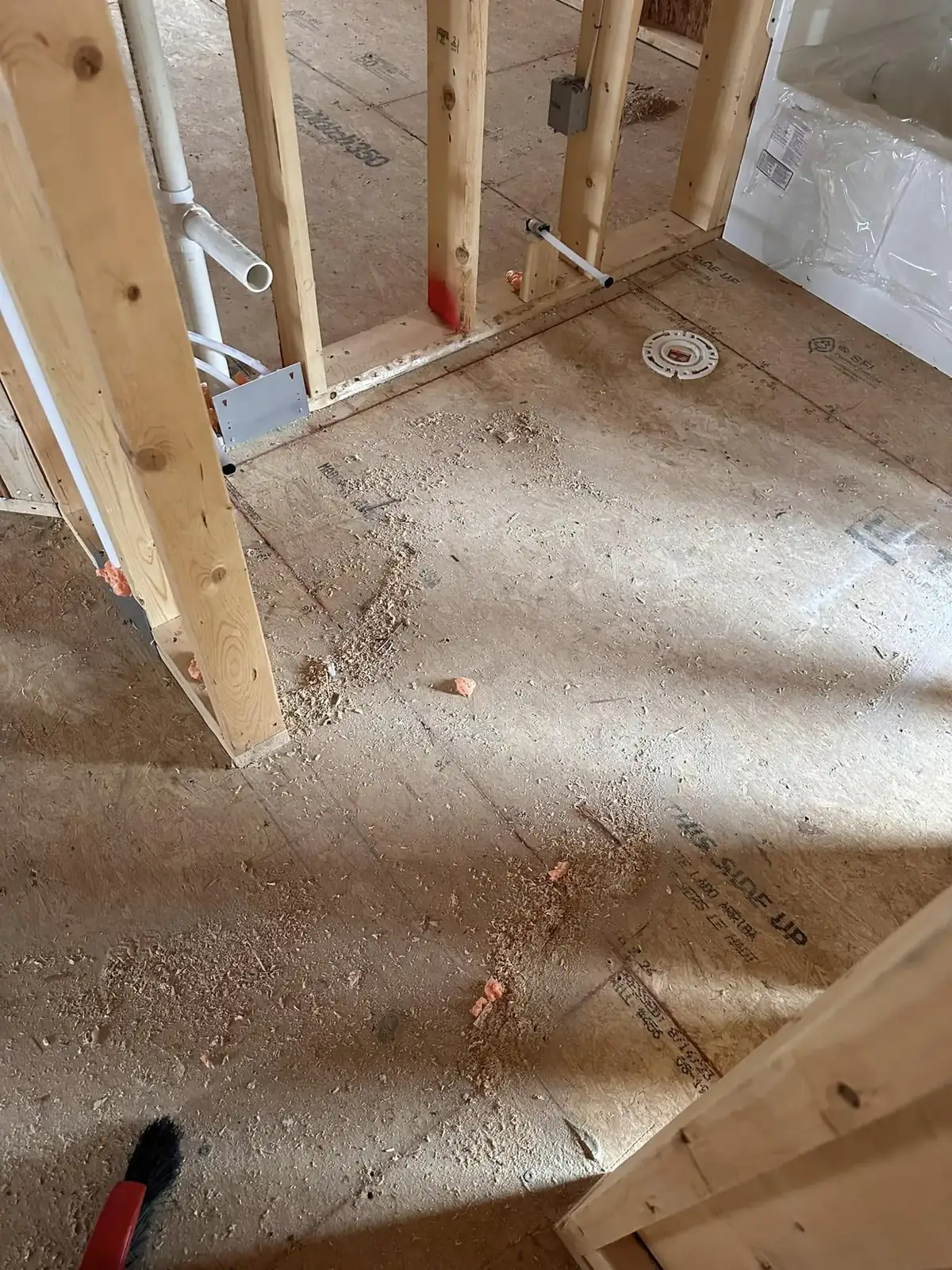 Clean and Dusted post-construction debris and dust cleanup
