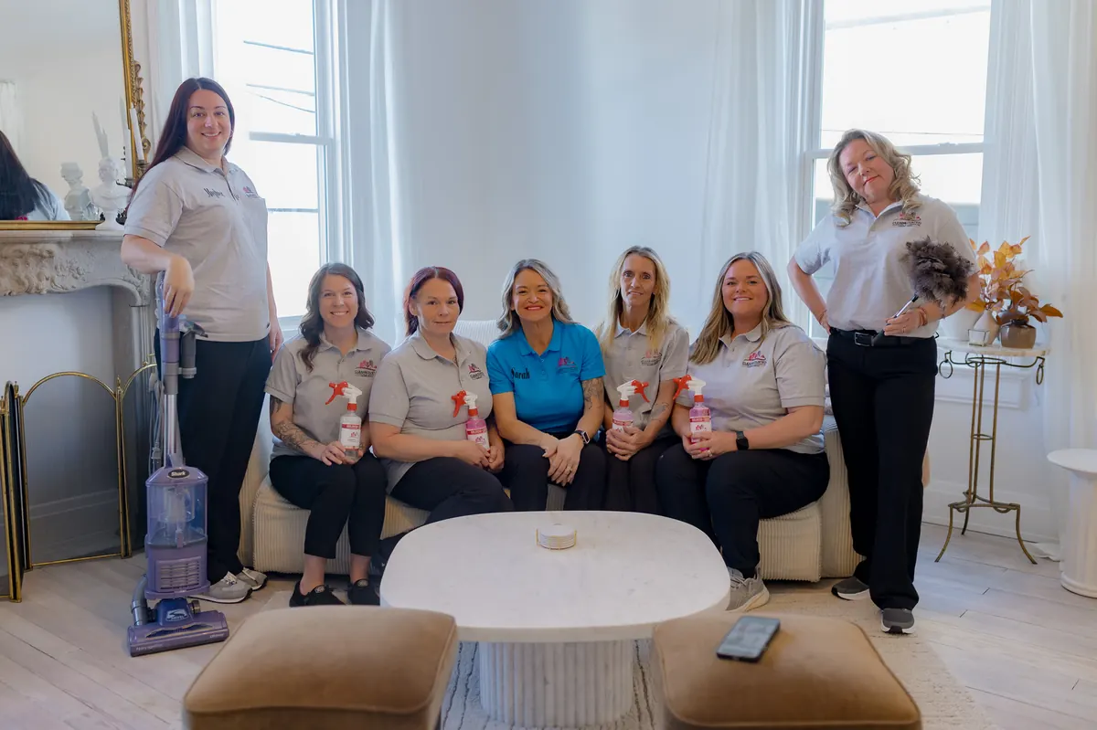 Sarah Harris and the Clean and Dusted team