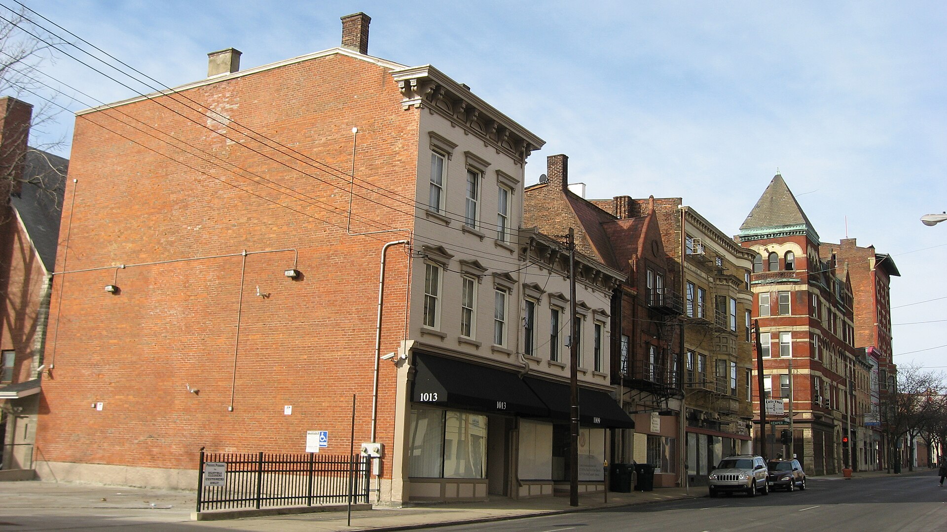 Historic buildings at Peebles Corner in Walnut Hills, Cincinnati